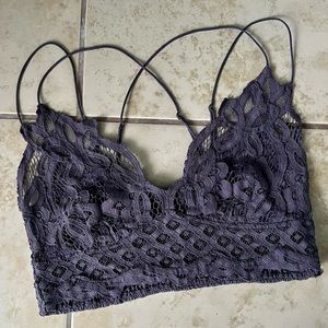 Free People gray lace bra size L